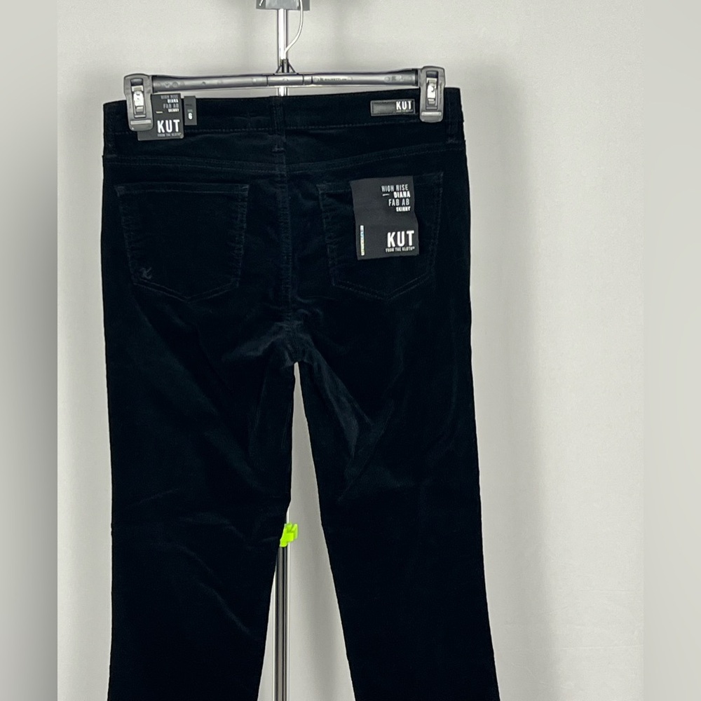 Kut from the Kloth Black Straight Leg Corduroy Women's Jeans - Picture 7 of 16